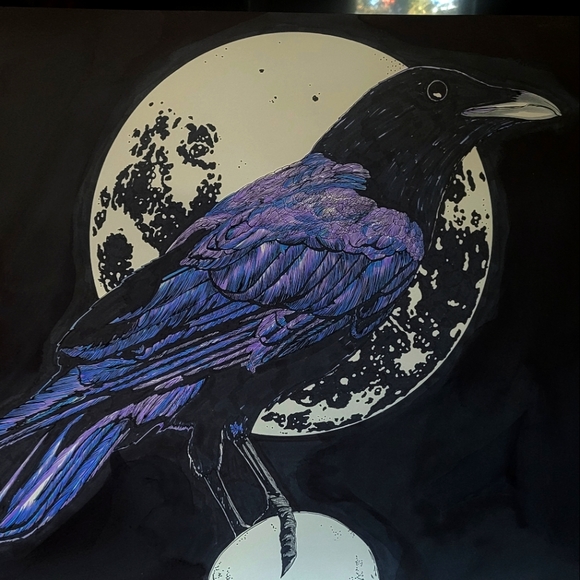 Original hand drawn Crow - Picture 1 of 1